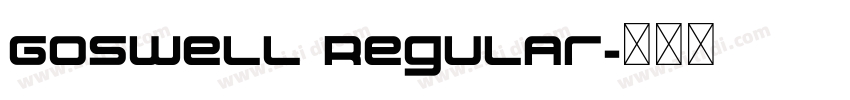 Goswell Regular字体转换
